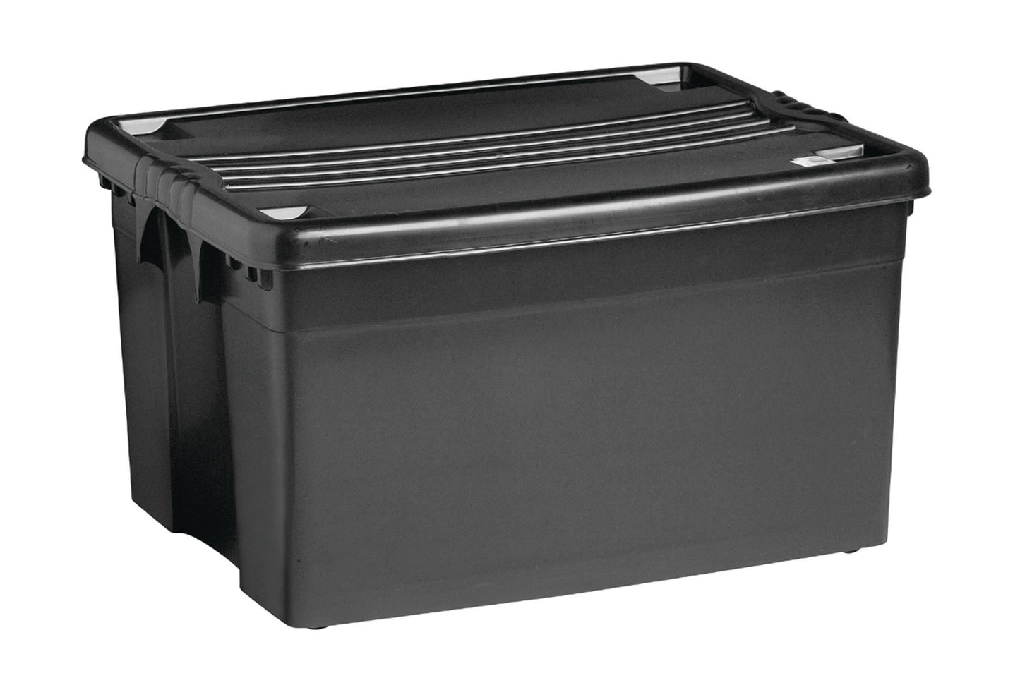 The 80L Roller Box is perfect for storing food products or any general goods. With its easy-to-seal lid, your items will stay fresh and secure. Available in Black, this robust storage box is a must-have for organization and convenience.