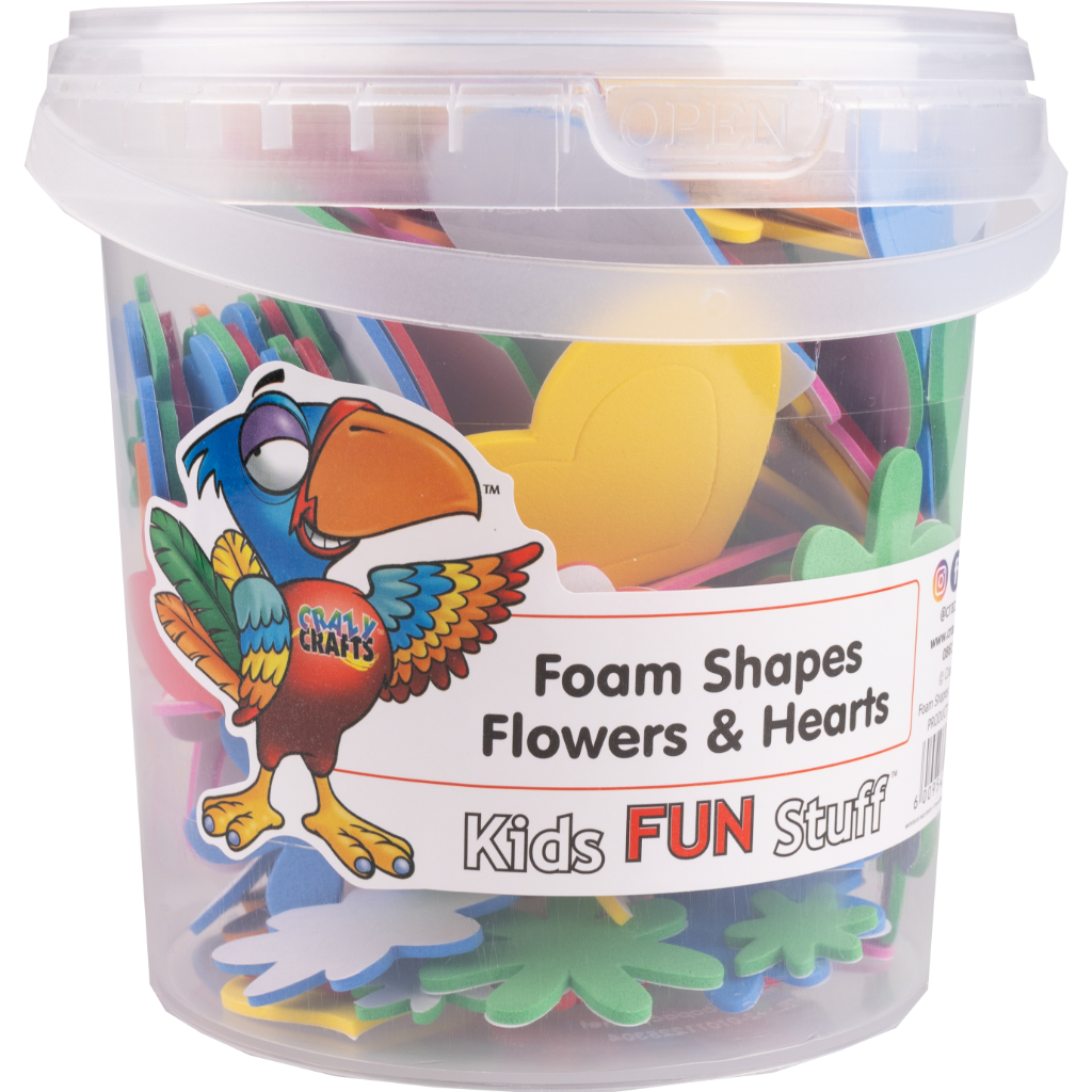 Foam Shapes Flower & Hearts
