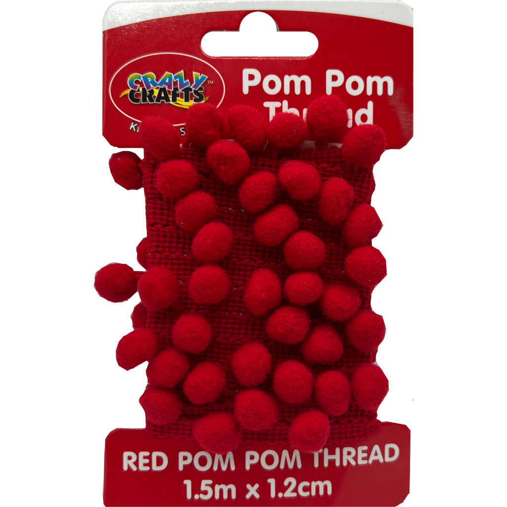 Crazy Pom Pom Thread Red