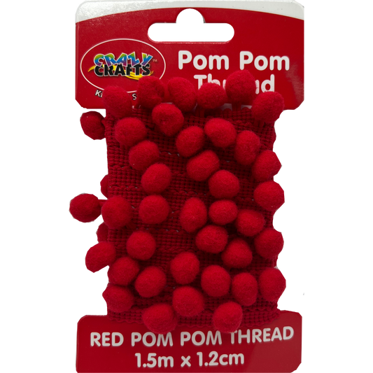 Crazy Pom Pom Thread Red