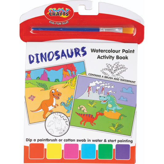 The Watercolour Activity Book Is A Great Way To Play And Paint At The Same Time. Includes 1 x Paint Brush Includes Water Paint. Simply Dip Your Paint Brush Or A Cotton Swab In Water & Start Painting.