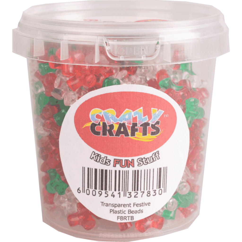 Transparent Festive Plastic Beads - Tub