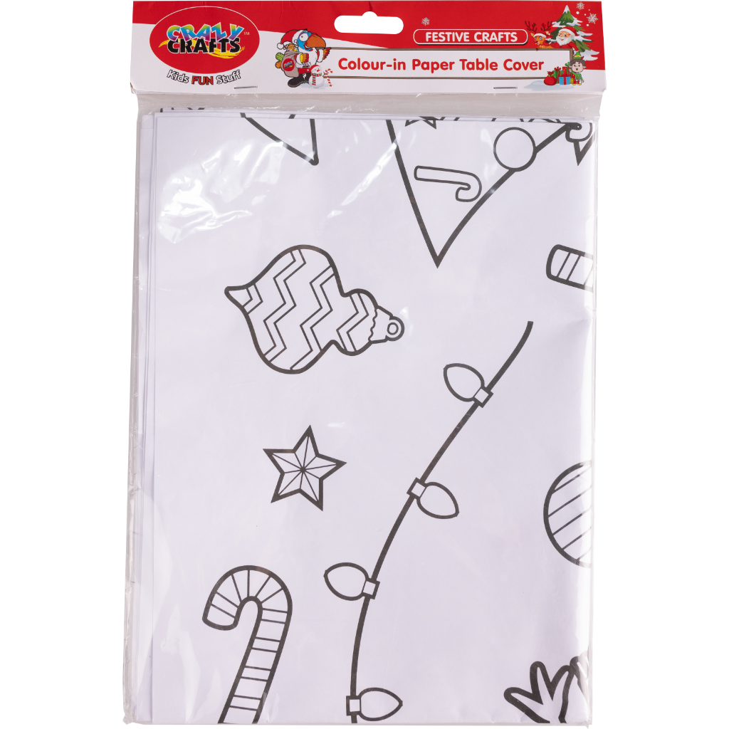 Have your kids colour in your Christmas paper table cover. Join them and have fun. Colour in the holiday cheer. With this paper table cover, your kids can flex their creative muscles while you join in on the fun. After your feast, just toss it away to make clean-up a cinch!