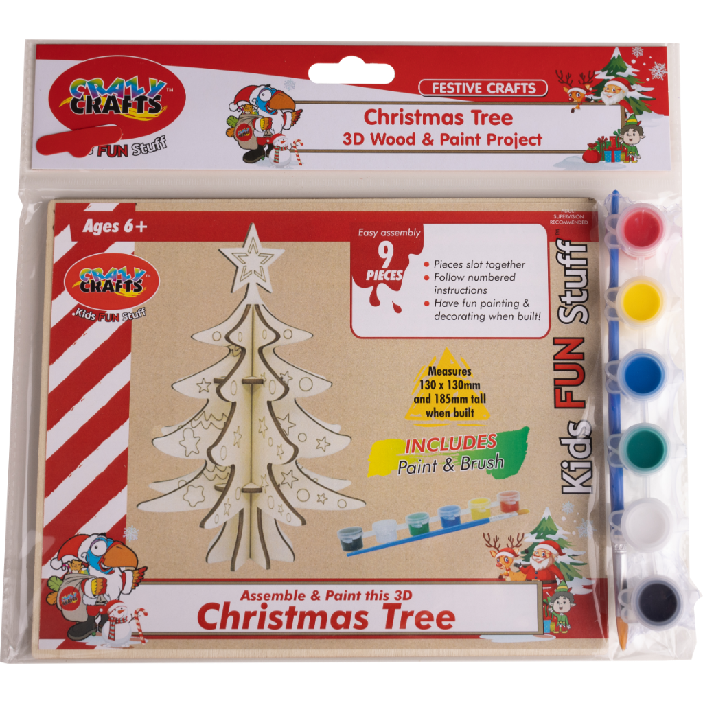 Festive Crafts - 3D Wooden Christmas Tree