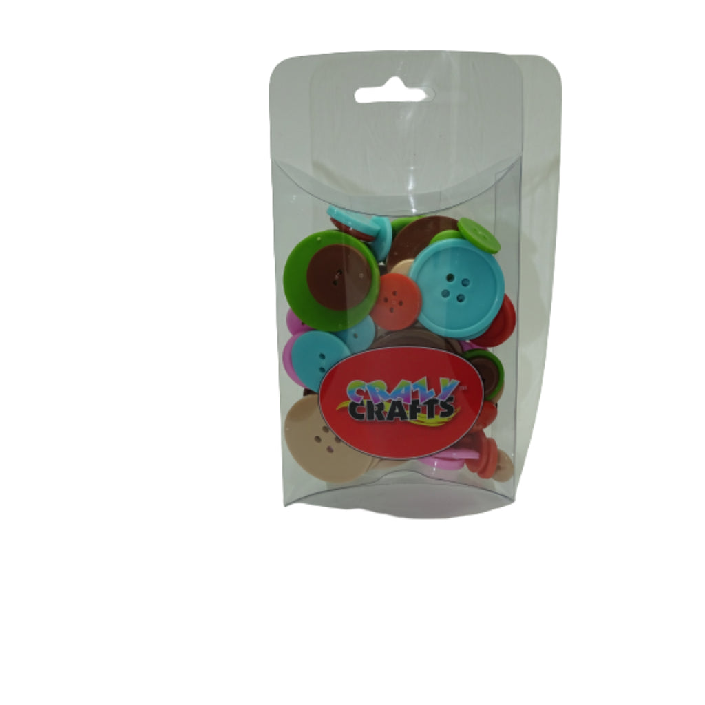 Large Bulk Craft Theme Buttons - Packed