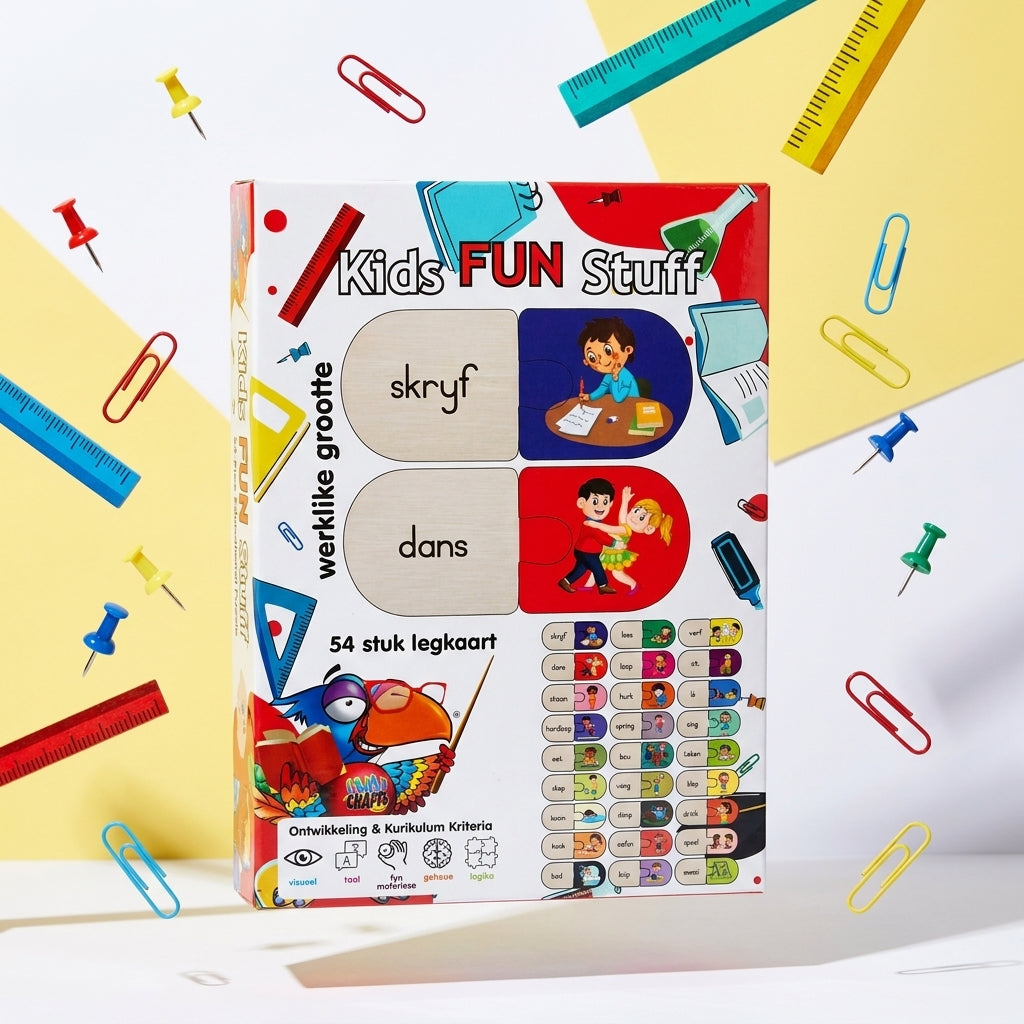 Craft-Ucation Puzzles Afrikaans - Werkwoorde (54 Pieces)