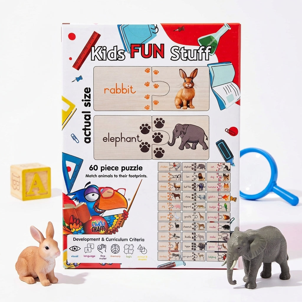 Craft-Ucation Puzzles English - Animals (60 Pieces)