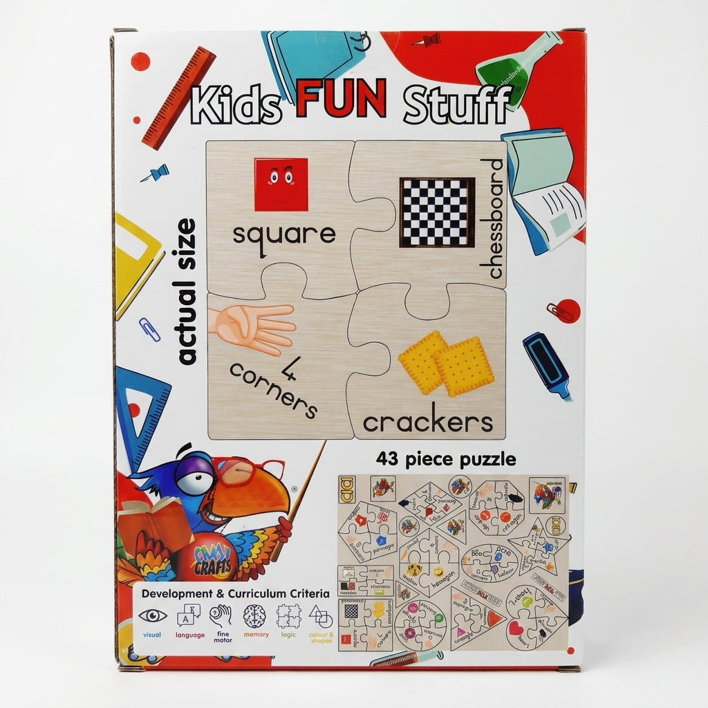 Craft-Ucation Puzzles English - Shapes (43 Pieces)