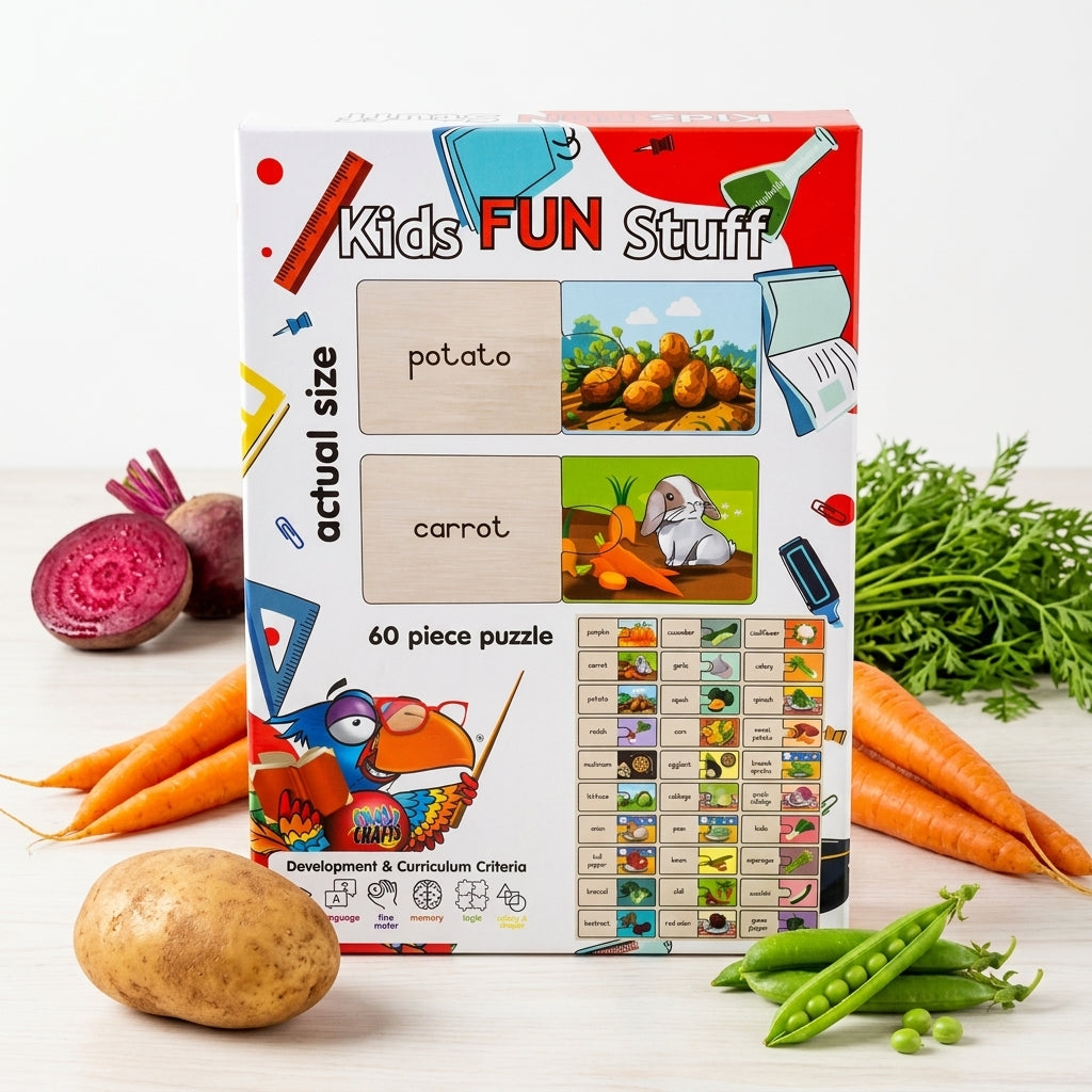 Craft-Ucation Puzzle English - Vegetables (60 Pieces)