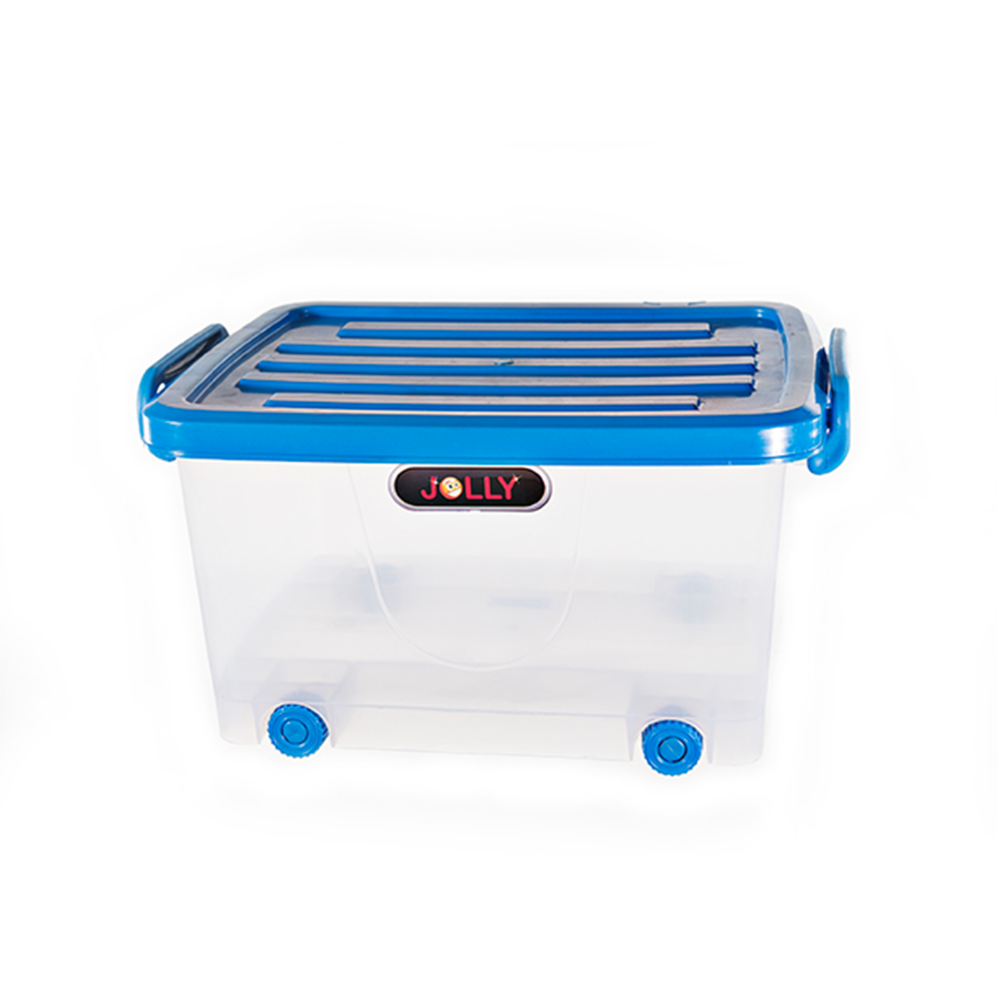 Capacity - 16 Litres. Base Is Clear. Multiple Lid Colours Available. Easy To Carry. Mobile 4-Wheels. Stackable. Great For Toys, Garage And More.
