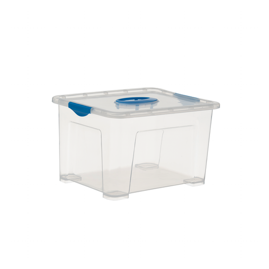 Available in 2.5 Litres, 5.5 Litres Or 9.5 Litres. Base Is Clear. Tight Grip Handles. Stackable. Includes Lid. Can Be Used As A Organiser In Your Garage, Pantry, Bedroom And More.