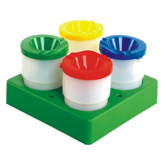 4 Plastic Pits In A Sturdy Plastic Tray.