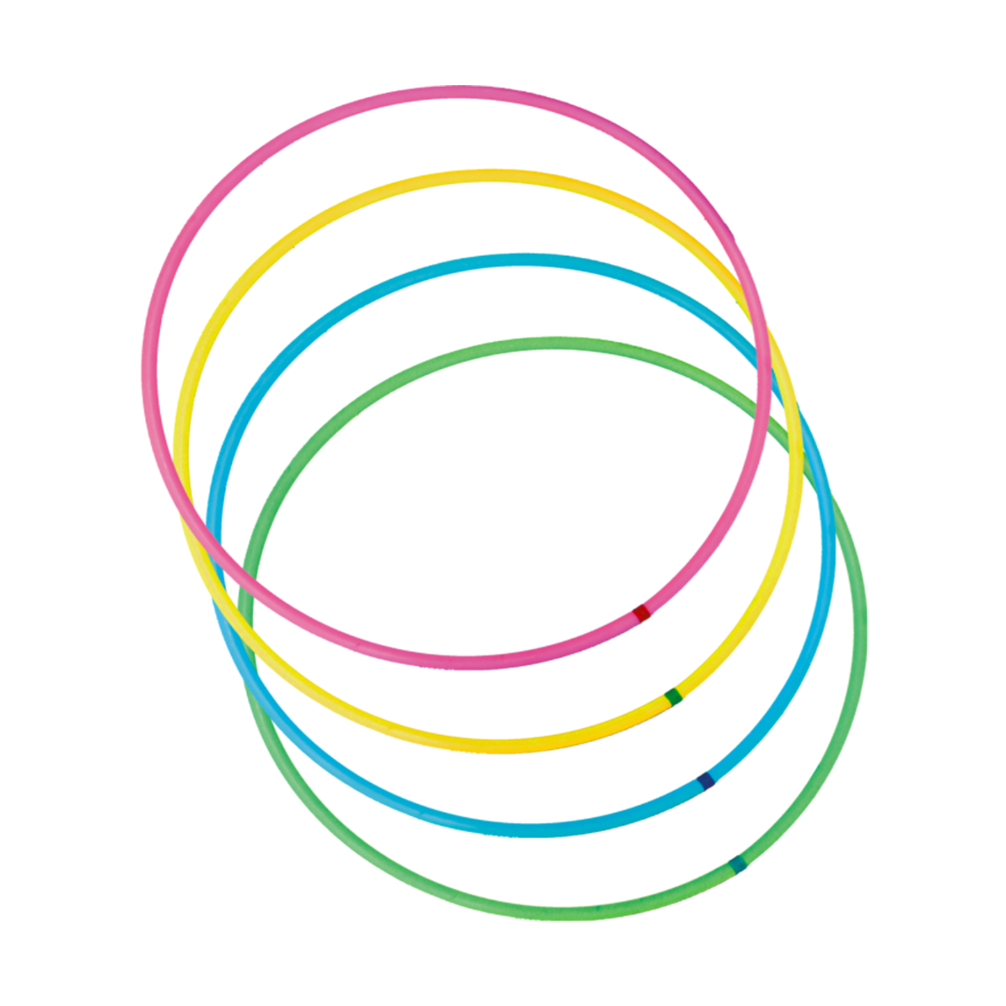 Diameter - 69cm. Throwing And Catching The Hoop While Standing At One Place Or Moving. Using Hoop To Skip. Moving In Different Ways Around It. Crawl Through A Tunnel Of Hoops Held Vertically By Group Members. Used As Physical Exercise.