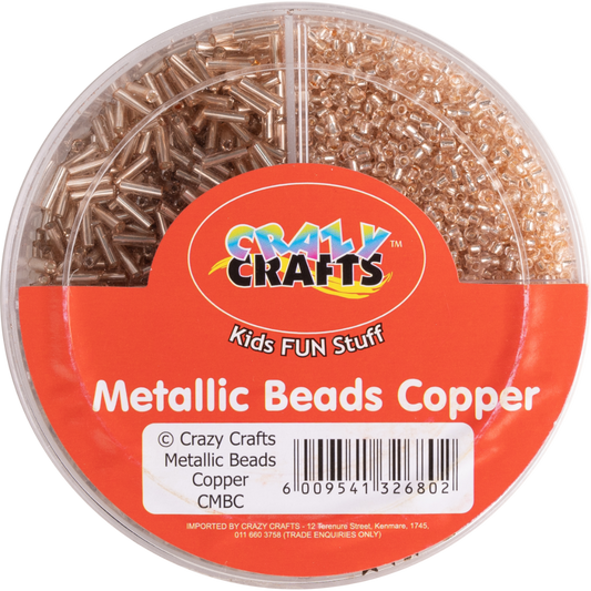 Use to decorate your Christmas events. Use as standard arts and crafts materials. Metallic. Copper. Add some sparkle to your holiday decor with this copper-hued metallic bead set! Zazz up your gifts, make dazzling ornaments, and create one-of-a-kind centerpieces with these fabulously festive finds. (Plus, they're perfect for all your other crafty needs too!)