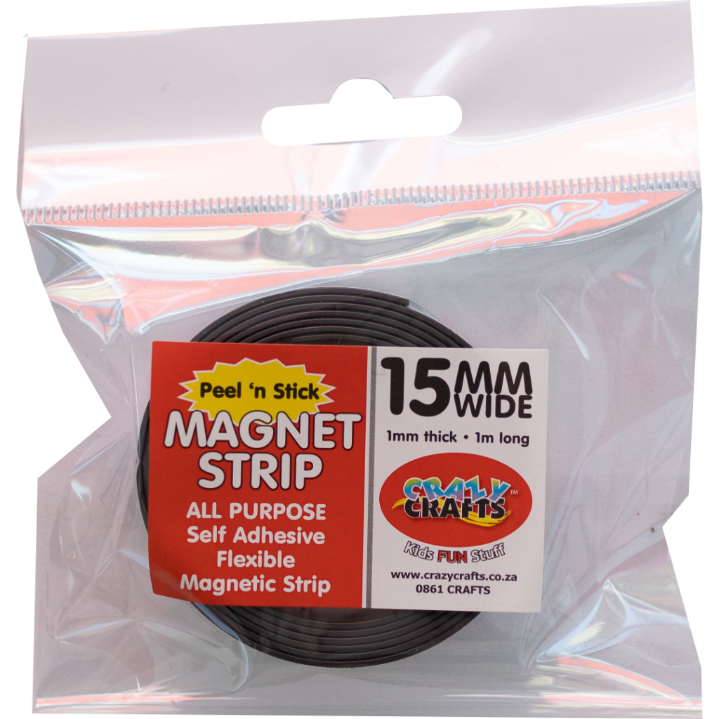 All Purpose Flexible Magnetic Strip. Self Adhesive Back Side. Peel 'n Stick. 1mm Thick. 1m Long.