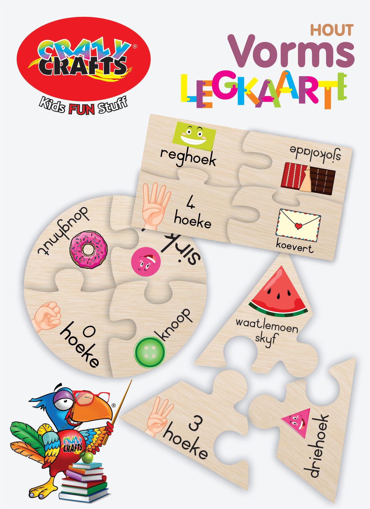Craft-Ucation Puzzles Afrikaans - Vorms (43 Pieces)