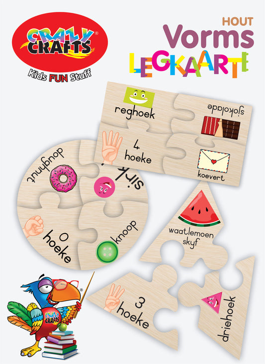Craft-Ucation Puzzles Afrikaans - Vorms (43 Pieces)