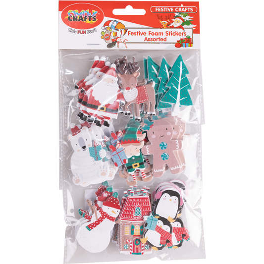 Festive Crafts - Festive Foam Stickers Assorted