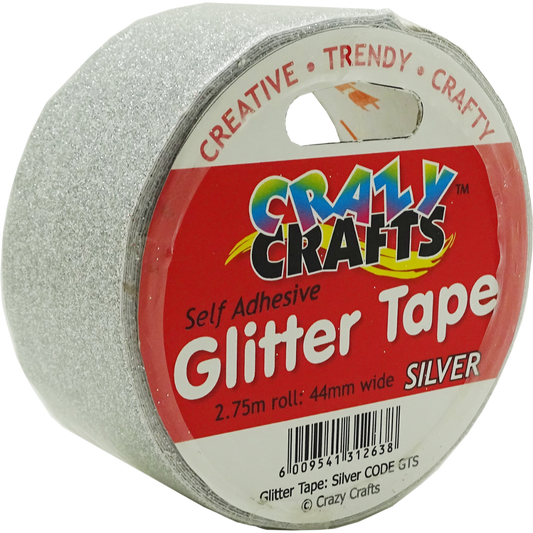 Glitter Tape Self Adhesive - Silver