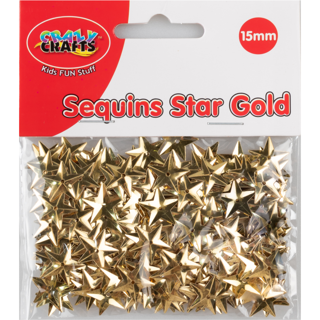 Sequins Star Gold 15mm