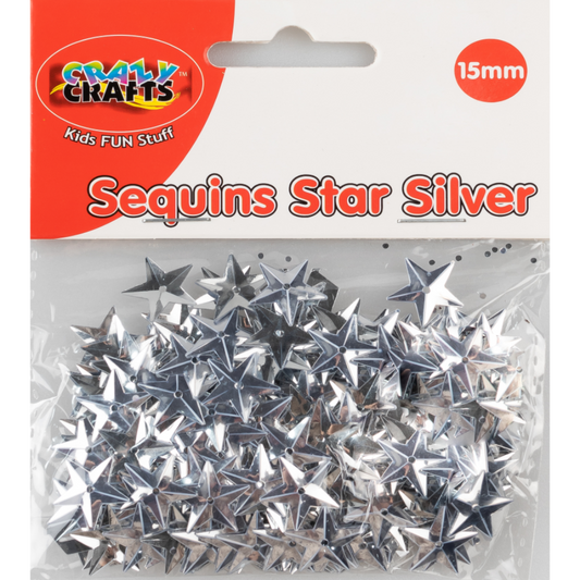 Sequins Star Silver 15mm