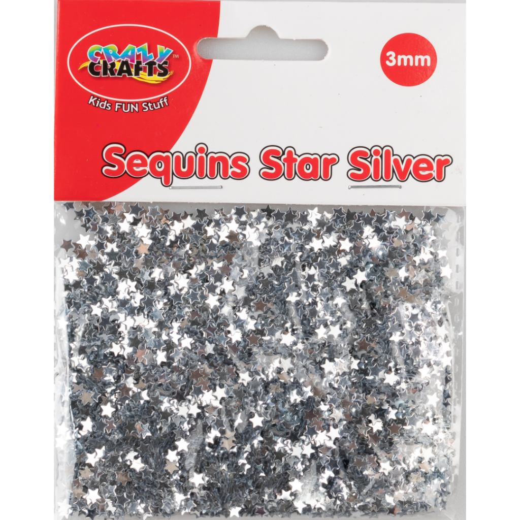 Sequins Star Silver 3mm