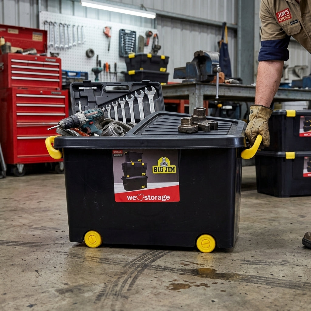 Crate Heavy Duty Utility Black 90L