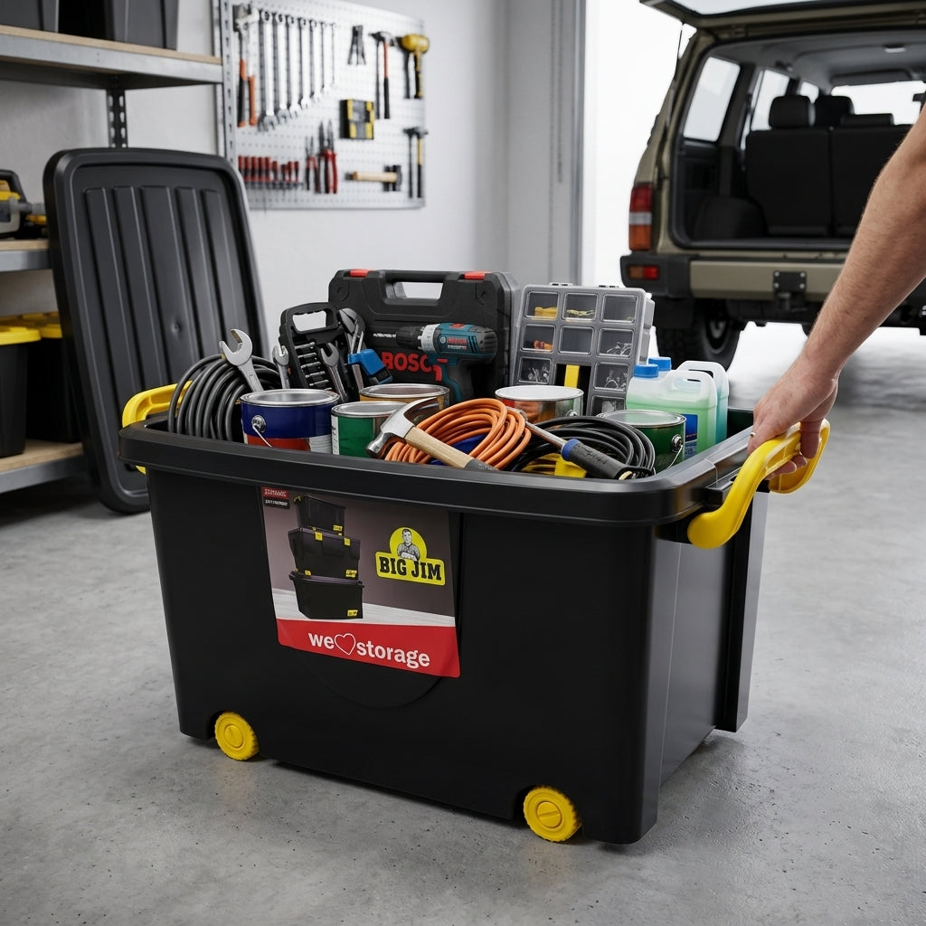 Crate Heavy Duty Utility Black 90L