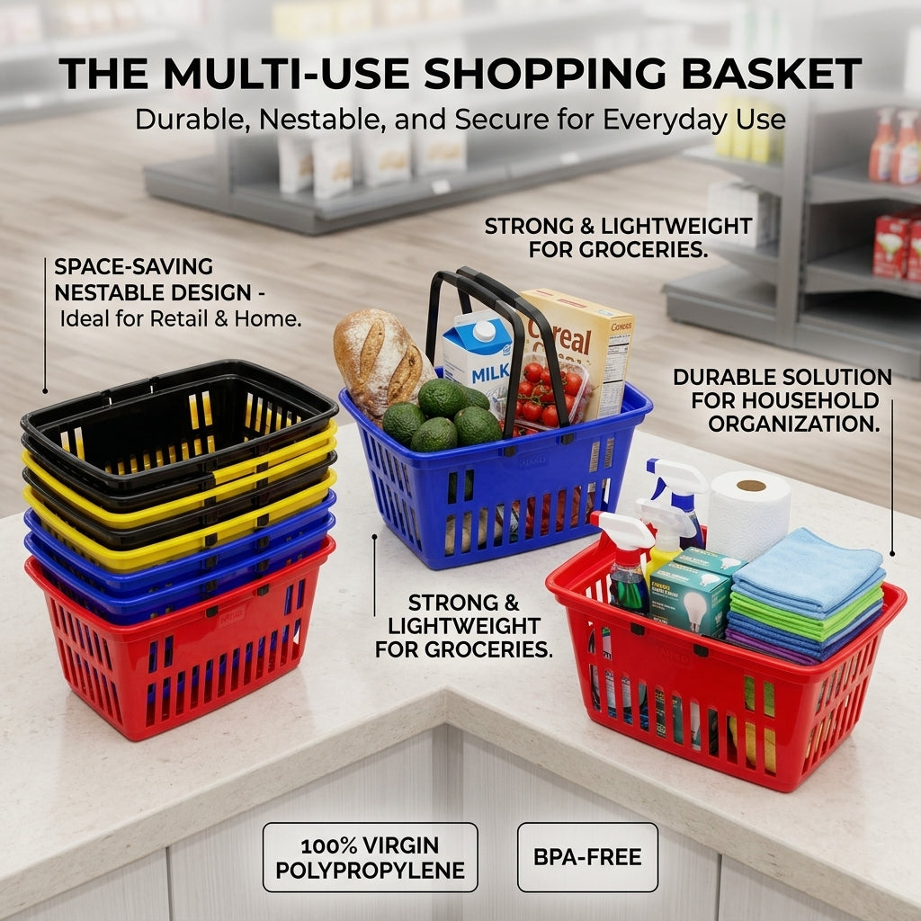 Shopping Basket Med Black