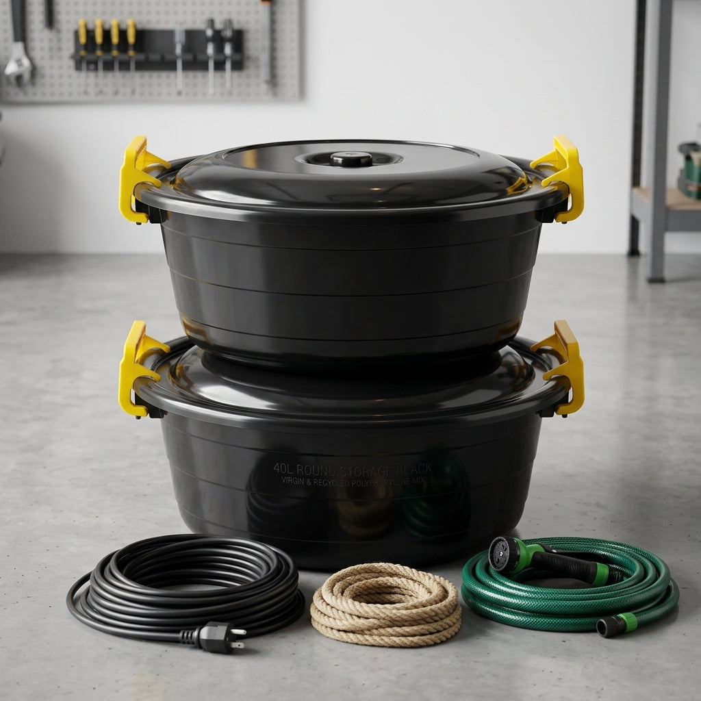 Big Jim 40L Round Storage Black
