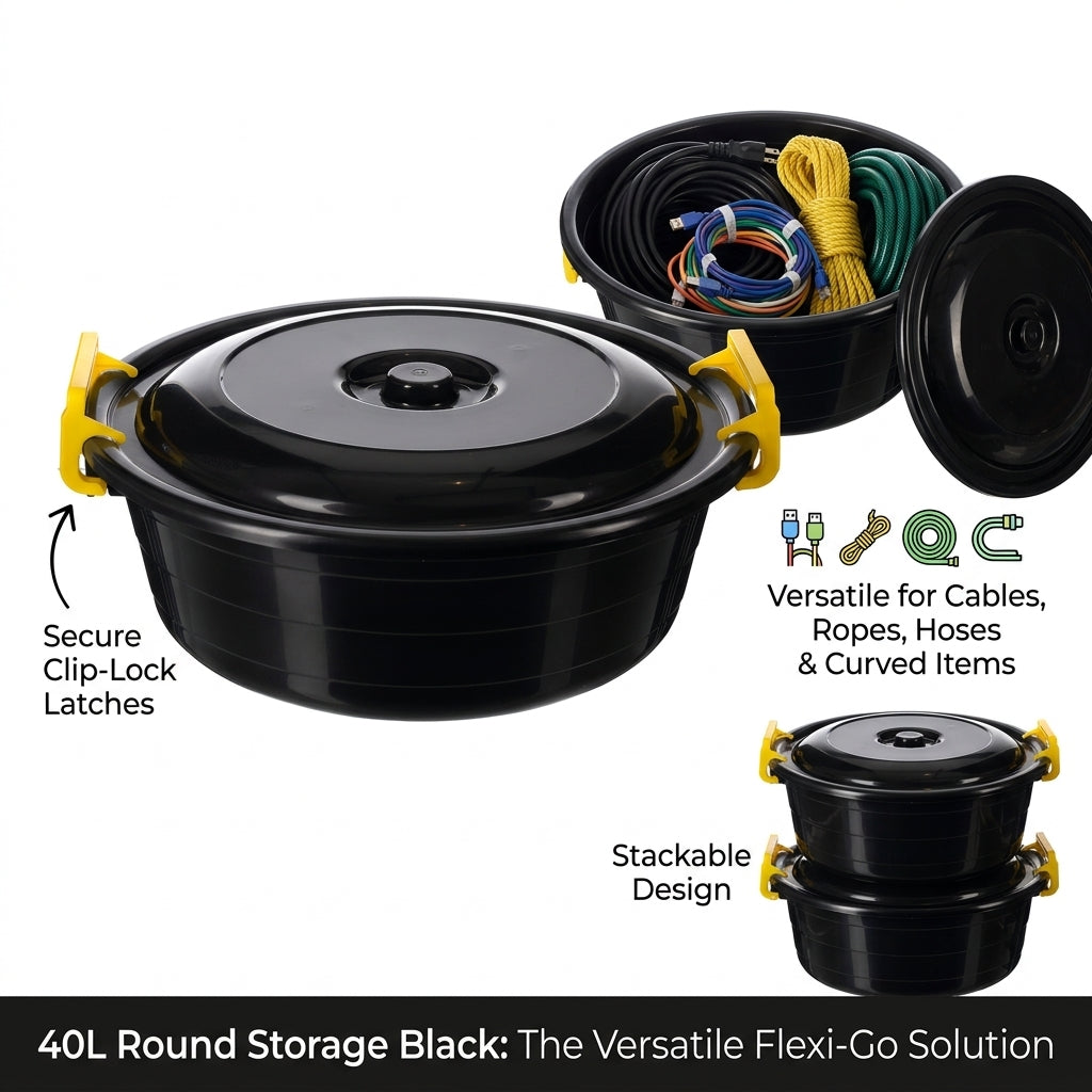 Big Jim 40L Round Storage Black