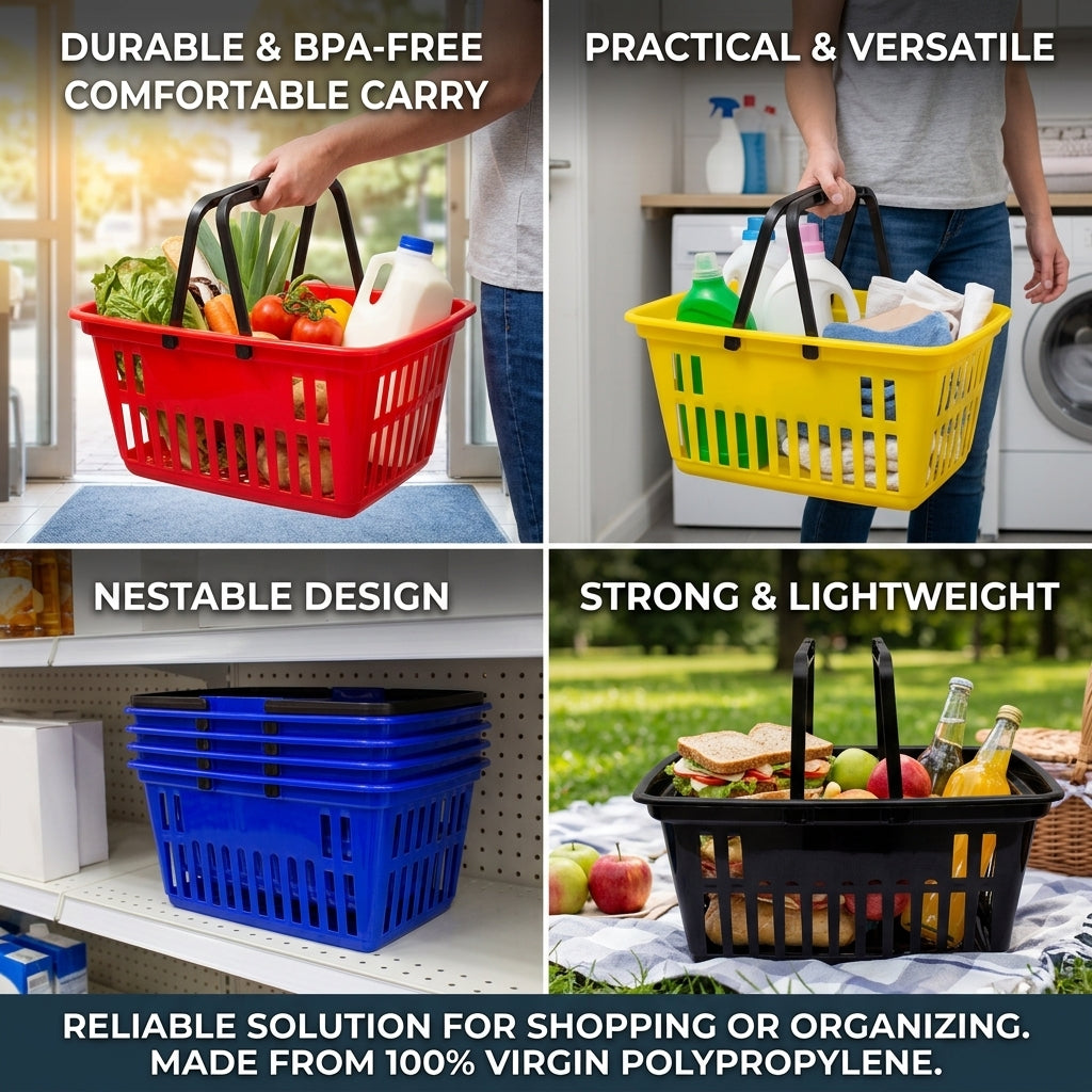 Shopping Basket Med Black