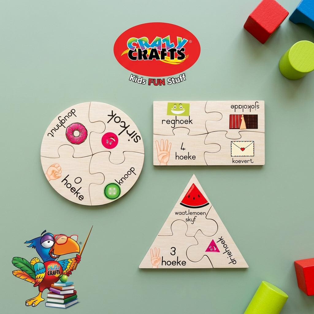 Craft-Ucation Puzzles Afrikaans - Vorms (43 Pieces)