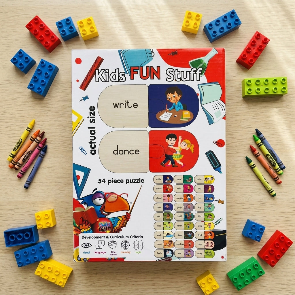 Craft-Ucation Puzzles English - Verbs (54 Pieces)