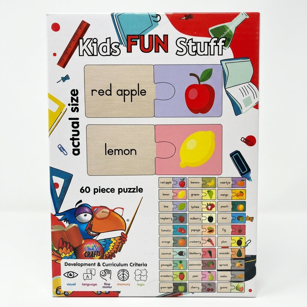 Craft-Ucation Puzzles English - Fruits (60 Pieces)