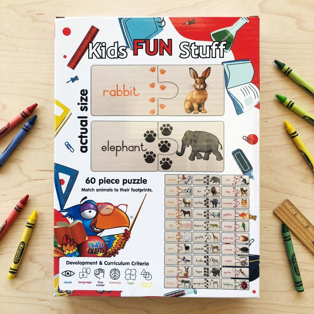 Craft-Ucation Puzzles English - Animals (60 Pieces)