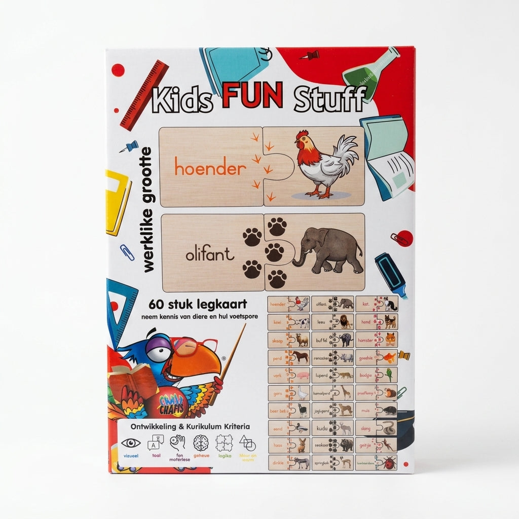 Craft-Ucation Puzzles Afrikaans - Diereryk (60 Pieces)