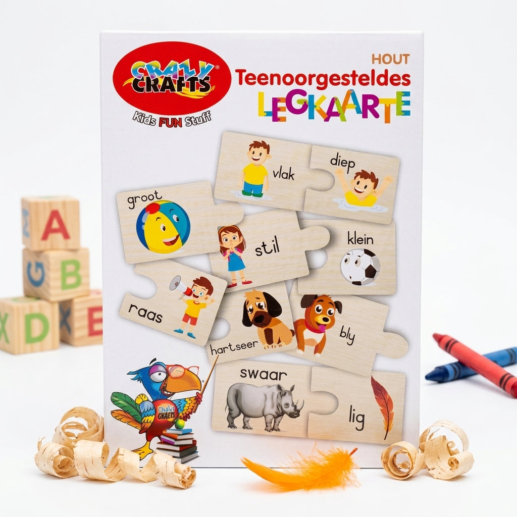 Craft-Ucation Puzzles Afrikaans - Teenoorgesteldes (60 Pieces)
