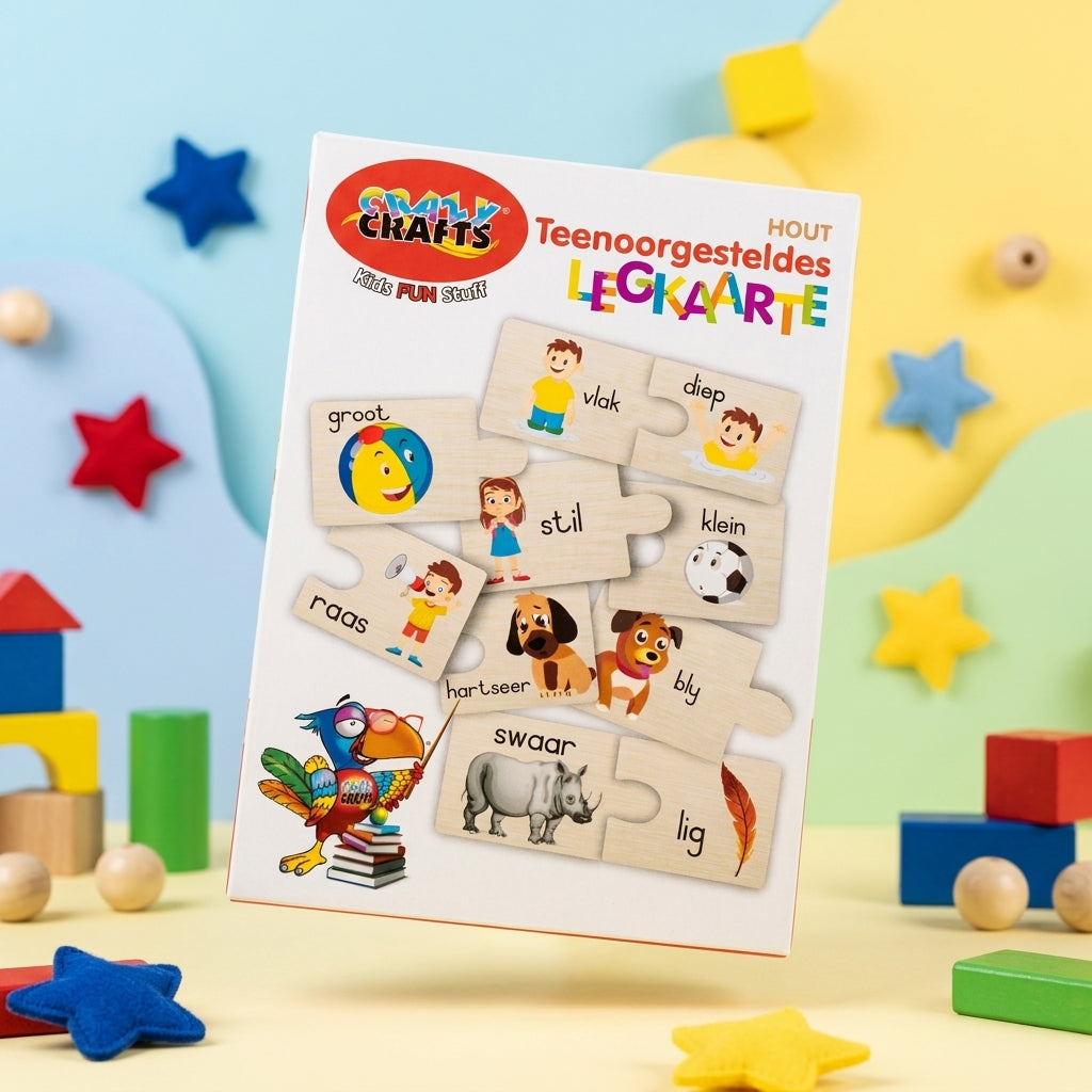 Craft-Ucation Puzzles Afrikaans - Teenoorgesteldes (60 Pieces)