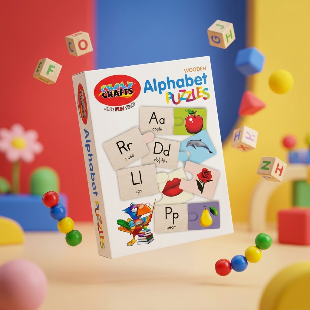 Craft-Ucation English Puzzle - Alphabet (52 Pieces)