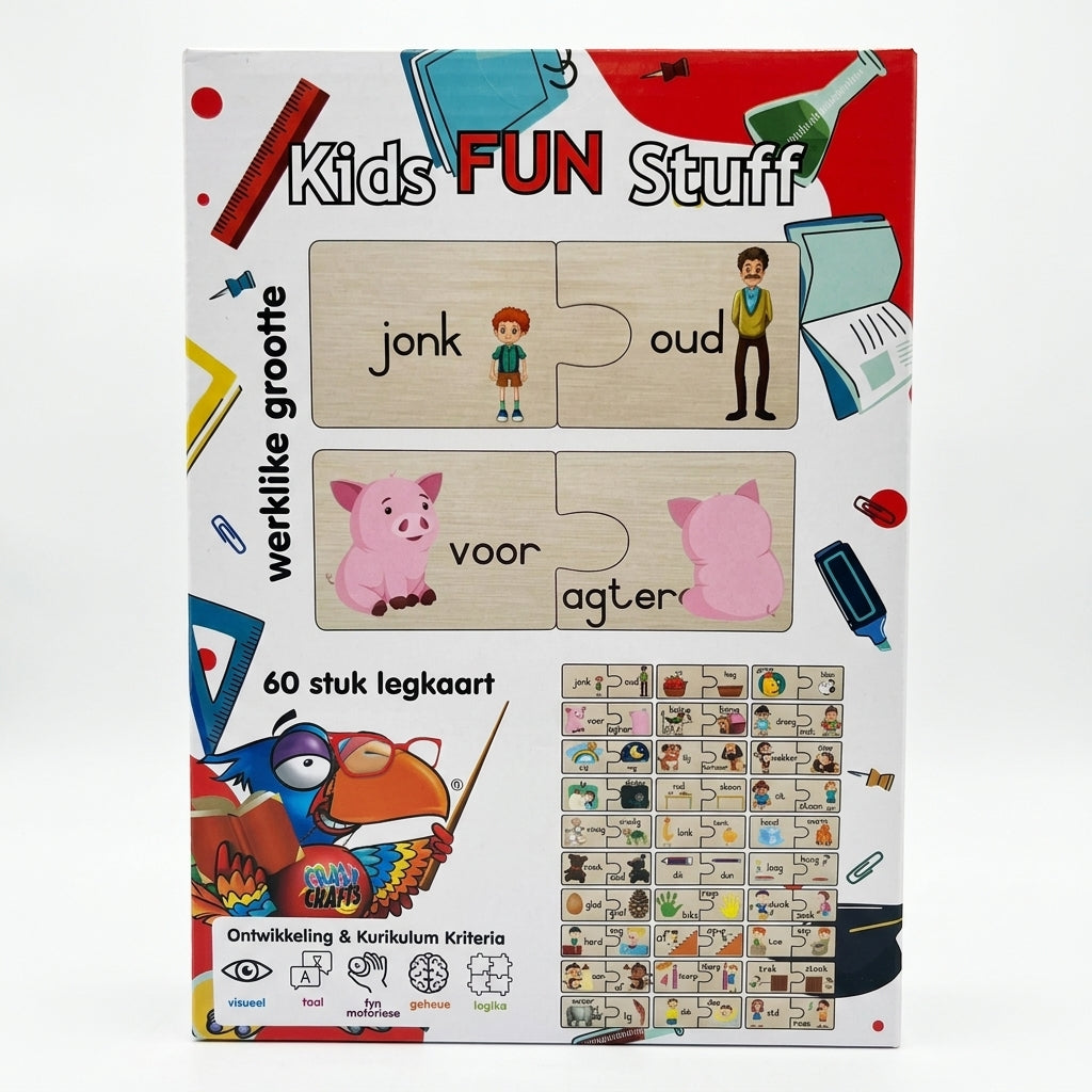 Craft-Ucation Puzzles Afrikaans - Teenoorgesteldes (60 Pieces)