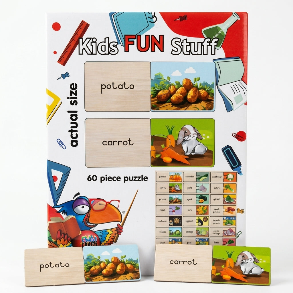 Craft-Ucation Puzzle English - Vegetables (60 Pieces)
