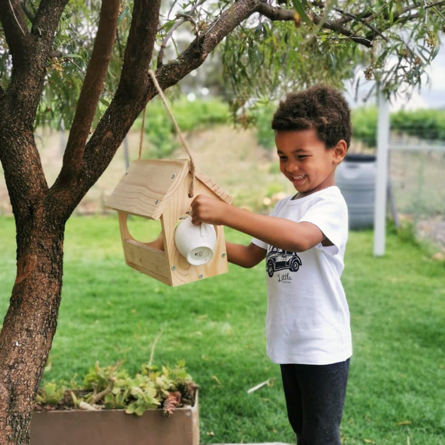 kids wooden bird feeder kit