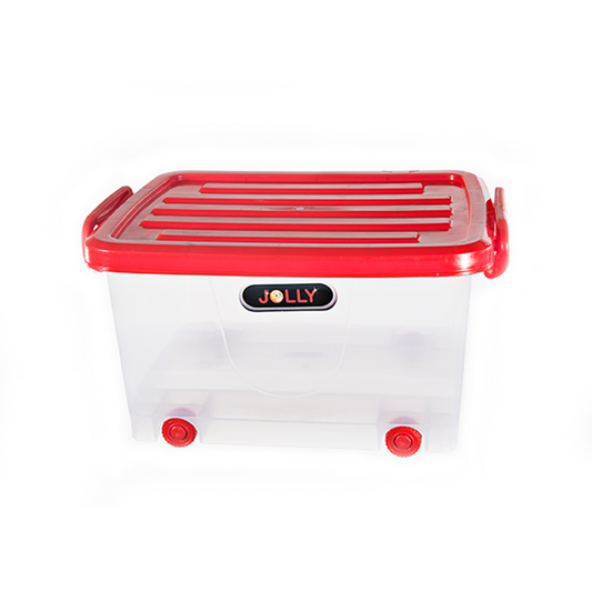 Capacity - 16 Litres. Base Is Clear. Multiple Lid Colours Available. Easy To Carry. Mobile 4-Wheels. Stackable. Great For Toys, Garage And More.