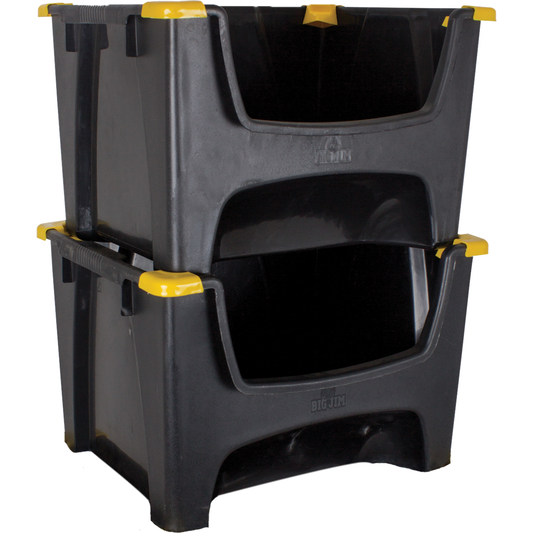 Capacity - 60 Litres / Caddy. Made From Recycled Polypropylene Material. 8 Clips For Stacking Purposes. Stackable. Robust. Great Storage Options. Easily Accessible.