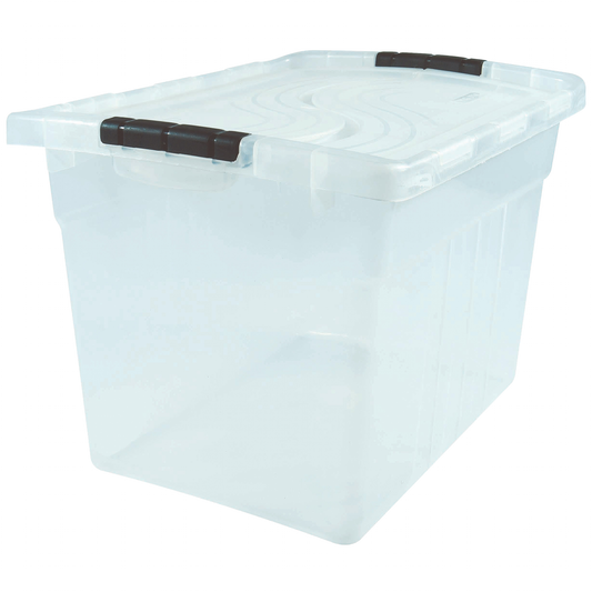 Capacity - 70 Litres. Polypropylene Virgin Grades. Bpa Free. 2 x Hinged Lids. The Lids Clip Into Base. Stackable.