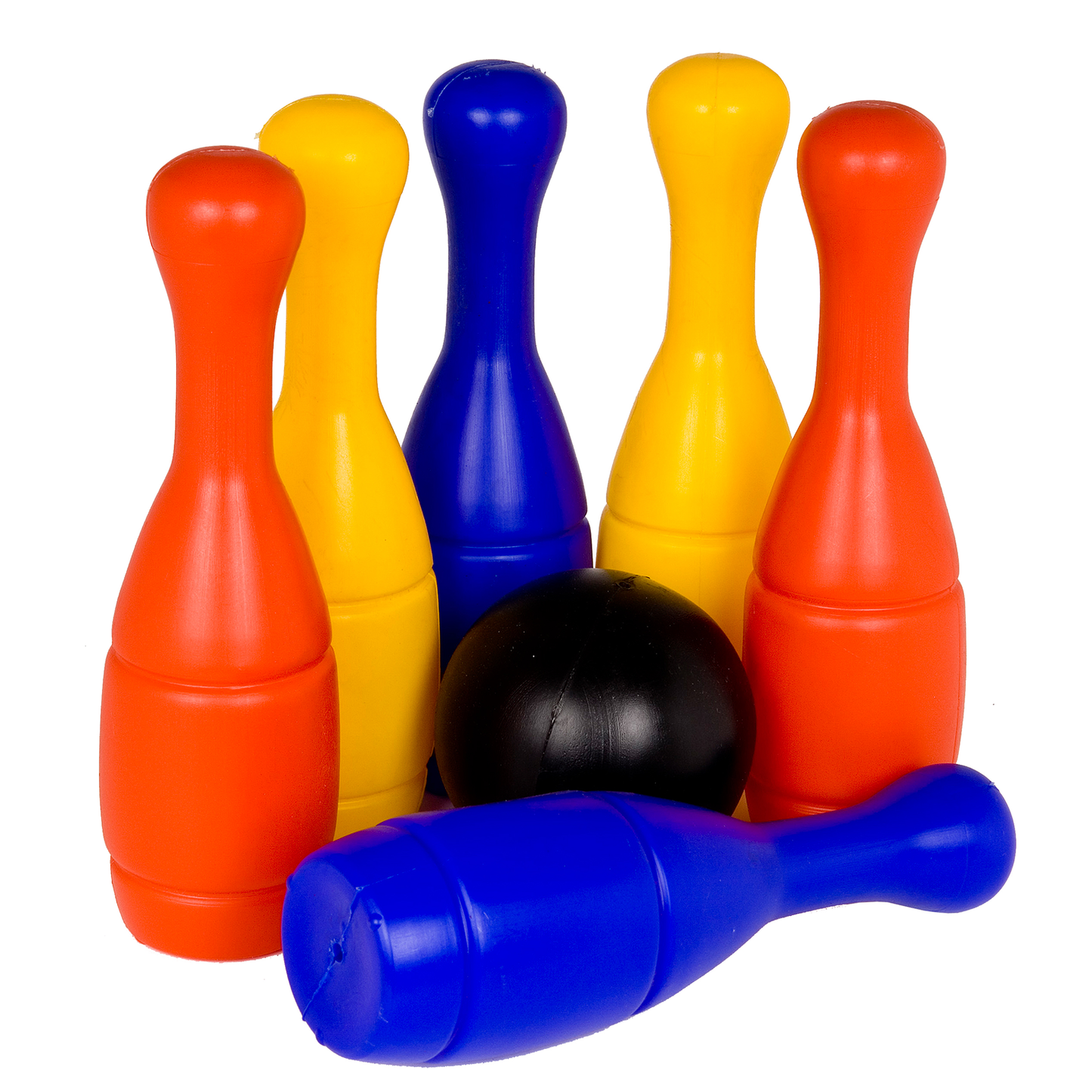 Improves Hand And Eye Coordination. Includes Skittles Multi Coloured. Includes Bowling Ball.