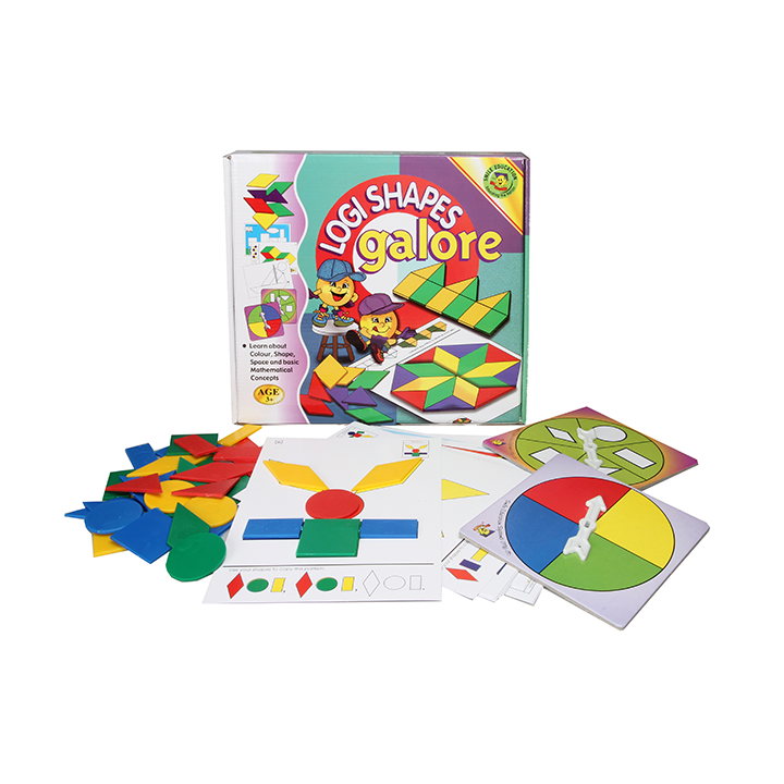 Learn About Colour, Shapes, Space And Basic Mathematical Concepts. Includes Tile Pieces, Design and Spin Charts. Ages 3+