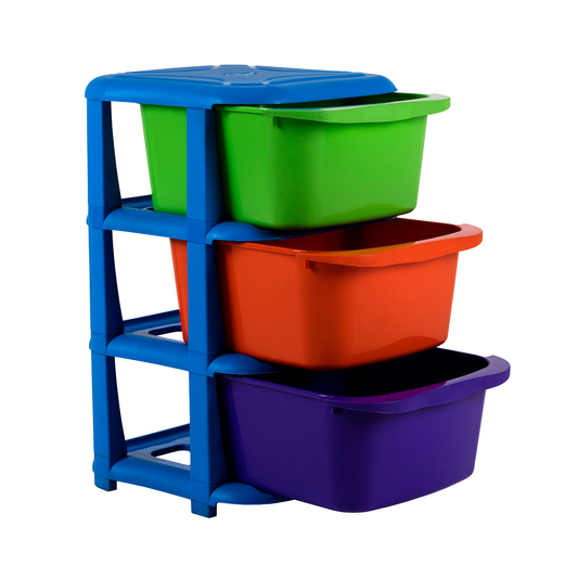 Made From Polypropylene. Bpa Free. 3 Brightly Coloured Removable Drawers. Each Drawer Has An Approximate Capacity Of 15Litres. You Can Use It To Hold Clothing, Towels, Craft Supplies, Toys And More.